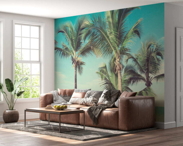 Palm trees on a beach Wall murals Palm trees on a beach