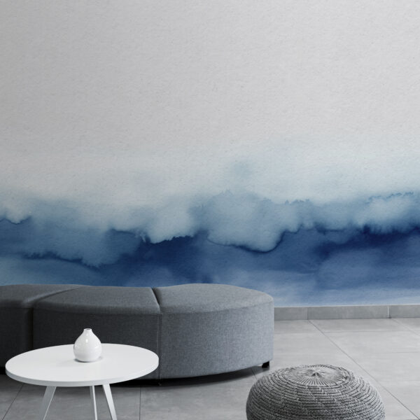 Blue and white watercolor Wall murals Blue and white watercolor