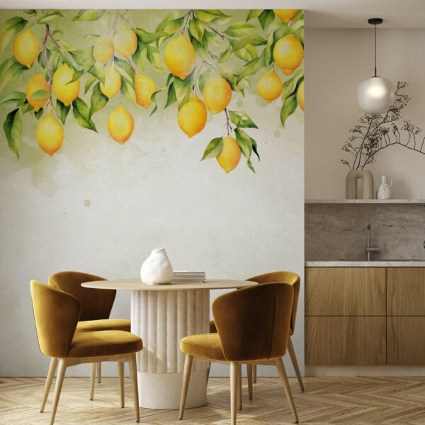 Lemon tree branches with fruit Wall murals Lemon tree branches with fruit