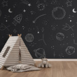 Wall murals Drawing of a sun