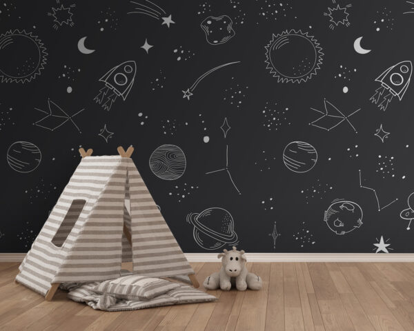 Drawing of a sun Wall murals Drawing of a sun