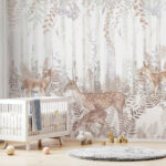 Wall murals Group of deer in a forest