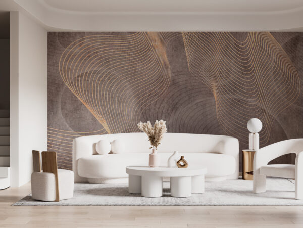 Elegant curves on textured backdrop Wall murals Elegant curves on textured backdrop