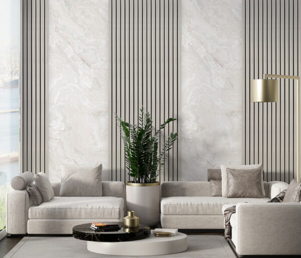 Vertical striped pattern with texture Wall murals Vertical striped pattern with texture