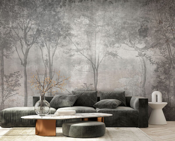 Group of trees with leaves Wall murals Group of trees with leaves