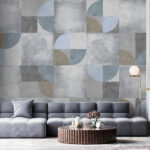 Wall murals Geometric pattern with muted colors