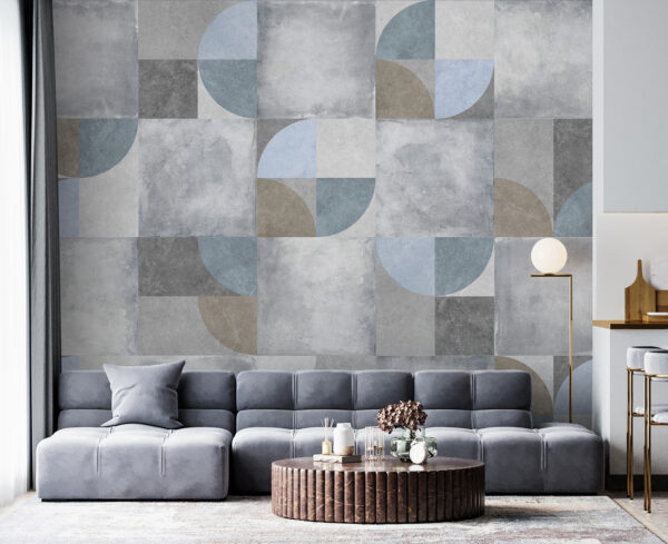 Geometric pattern with muted colors Wall murals Geometric pattern with muted colors