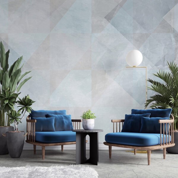 Geometric abstract in pale tones Wall murals Geometric abstract in pale tones
