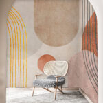 Wall murals Abstract geometric pattern in earthy tones