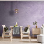 Wall murals Purple background with white spots