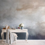 Wall murals Textured wall with muted shades.