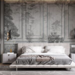 Wall murals Nature blends with classic architecture.