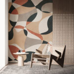 Wall murals Abstract shapes in muted earth tones