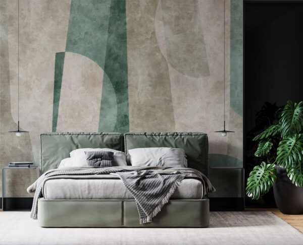 Abstract geometric shapes in harmony Wall murals Abstract geometric shapes in harmony