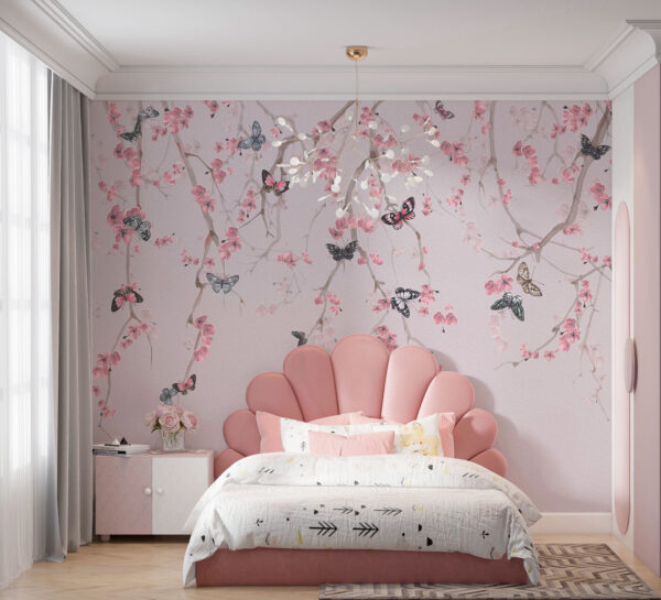 Butterfly on a white surface Wall murals Butterfly on a white surface