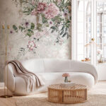Wall murals Pastel floral pattern, elegant design