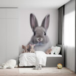 Wall murals Adorable bunny with soft fur.