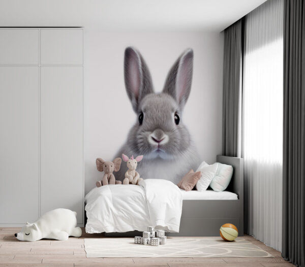Adorable bunny with soft fur Wall murals Adorable bunny with soft fur