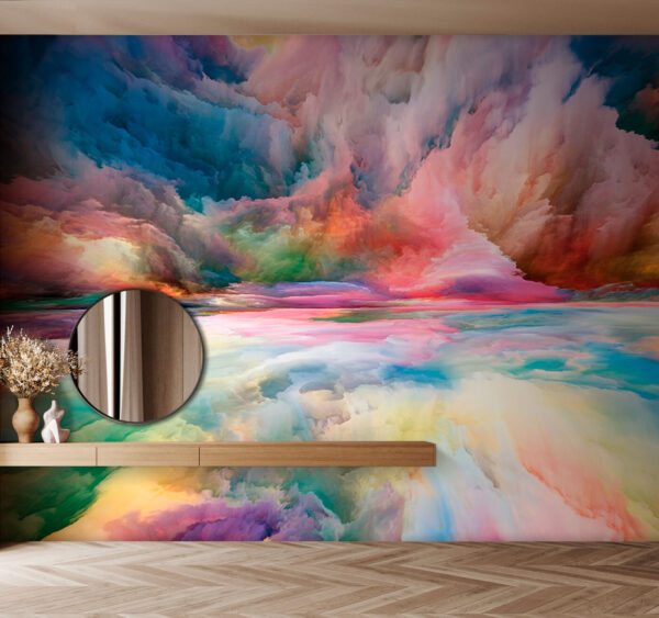 Colorful cloud formation in the sky Wall murals Colorful cloud formation in the sky