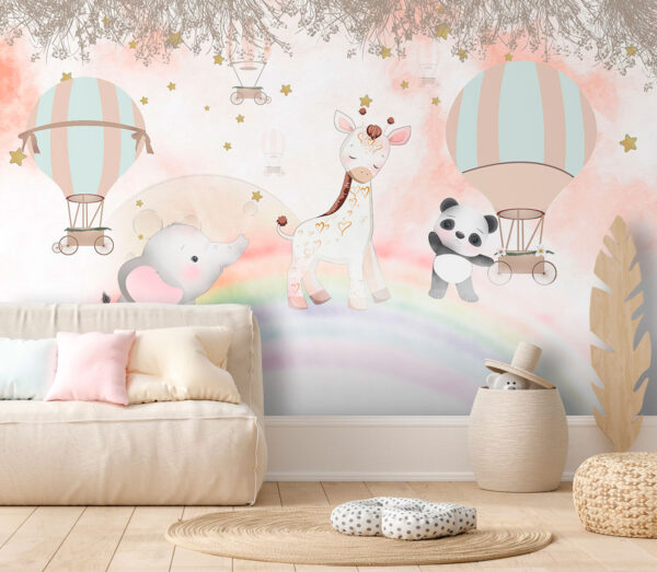 Hot air balloon in the sky Wall murals Hot air balloon in the sky