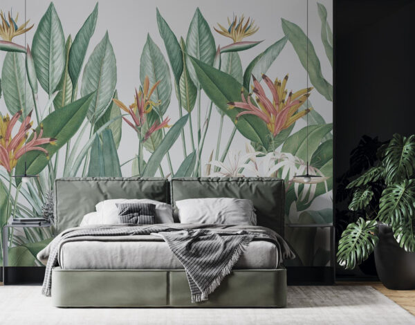 Tropical plants in vibrant harmony Wall murals Tropical plants in vibrant harmony