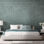 Wall murals Gray marble wall with decorative panels.