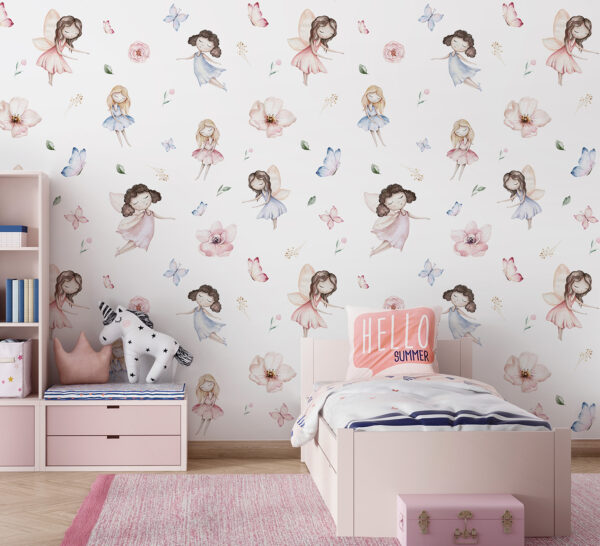 Drawing of a girl in a dress Wall murals Drawing of a girl in a dress