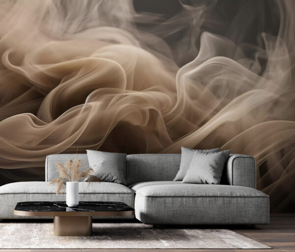 Flowing wisps of smoke in air Wall murals Flowing wisps of smoke in air