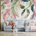 Wall murals Colorful leaves forming elegant canopy.