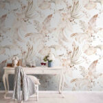 Wall murals Pattern of flowers and leaves