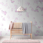 Wall murals Group of butterflies on a white background