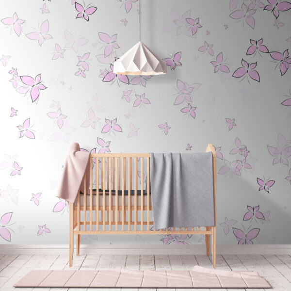 Group of butterflies on a white background Wall murals Group of butterflies on a white background