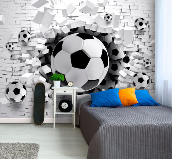 Wall murals Wall murals Black and white football ball (SKU: u96315)