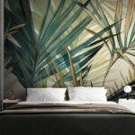 Wall murals Abstract tropical leaves pattern design