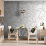 Wall murals White and grey background