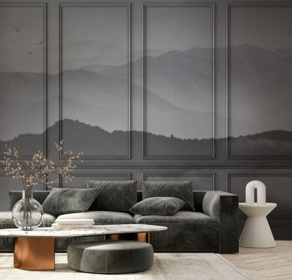 White rectangular frame with smoke coming out of it Wall murals White rectangular frame with smoke coming out of it