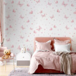 Wall murals Pink butterfly with black wings