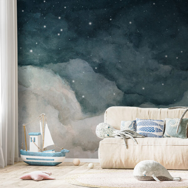 Clouds and stars in the sky Wall murals Clouds and stars in the sky