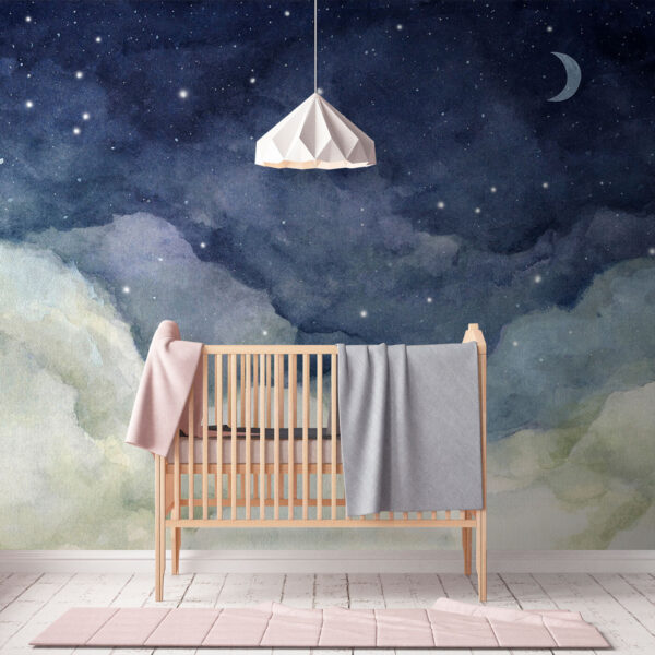 Wall murals Clouds and stars in the sky