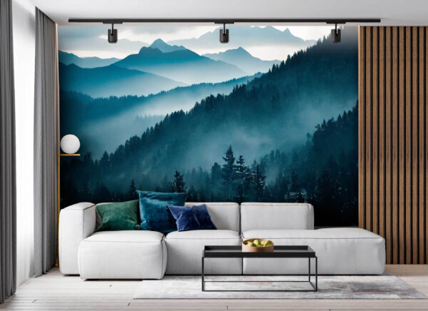 Tree with snow on it Wall murals Tree with snow on it