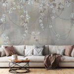 Wall murals Delicate vines and soft flowers entwined