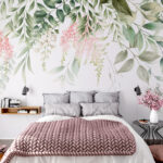 Wall murals Elegant floral design with pastel hues