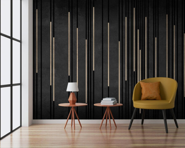 Black and white striped background Wall murals Black and white striped background