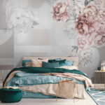 Wall murals Abstract florals with soft pastel tones.