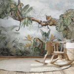 Wall murals Painting of a leopard skin
