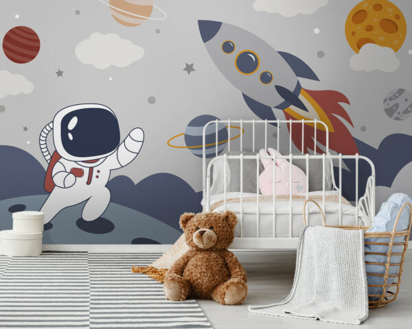 Planet with rings around it Wall murals Planet with rings around it