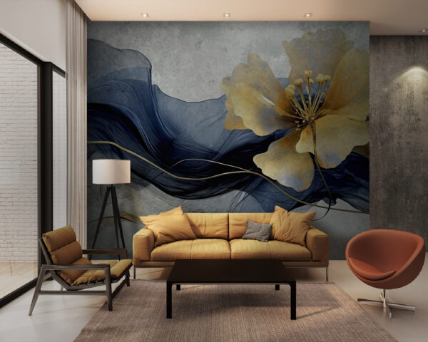 Elegant Bloom in Ethereal Flow Wall murals Elegant Bloom in Ethereal Flow