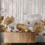 Wall murals Wallpaper with flowers