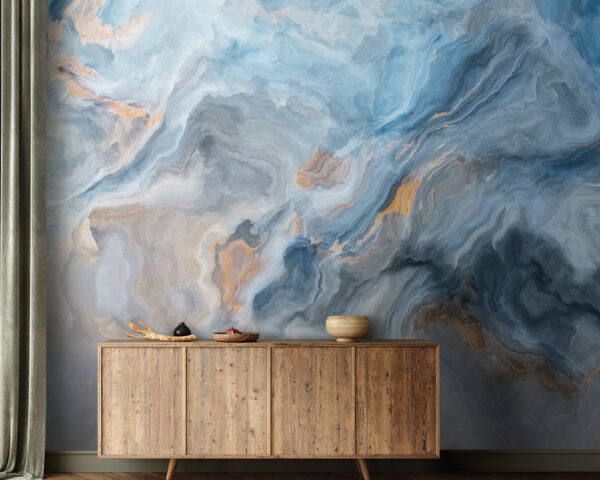 Abstract swirls in soft hues Wall murals Abstract swirls in soft hues