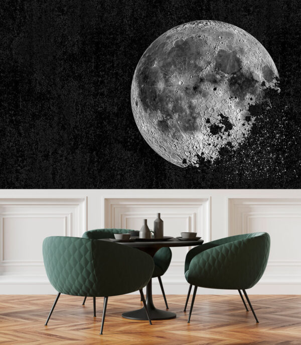 Moon dissolving into starry night Wall murals Moon dissolving into starry night